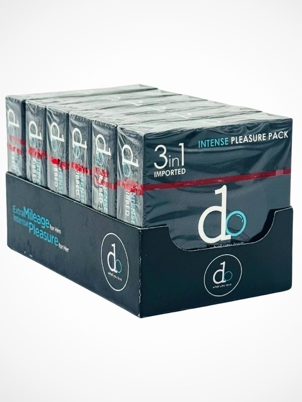 DO 3 in 1 Condoms Pack - 6 x 3 Ribbed Dotted Delay Condoms