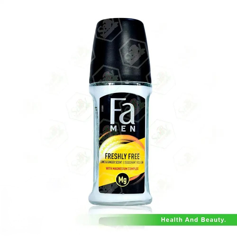 Fa Men Freshly Free Lime & Ginger Scent Roll-On Deodorant.