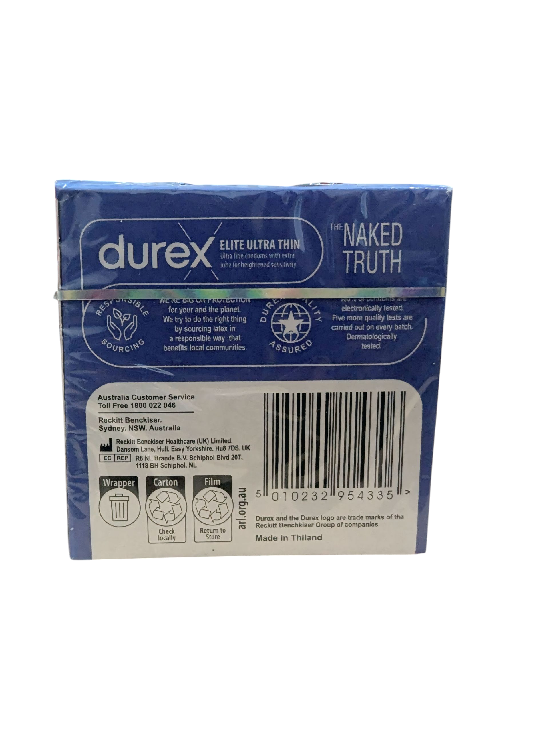 Durex Elite Ultra Thin 3's Pack Latex Condom