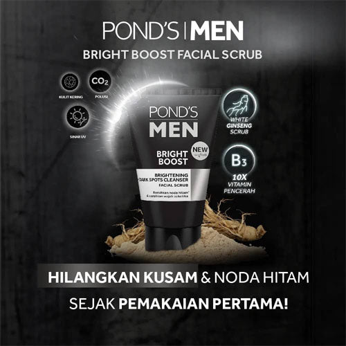 Pond’s Men White Boost Whitening + Anti Dark Spot Facial Scrub – 100g