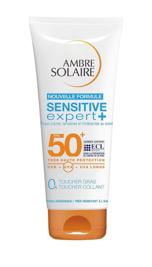 Ambre Solaire Sensitive Expert+" with SPF 50+ a sun protection sunscreen