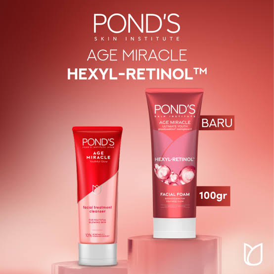 Pond's Age Miracle Ultimate Youth Hexyl-Retinol Facial Foam, 100g