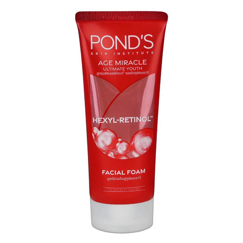 Pond's Age Miracle Ultimate Youth Hexyl-Retinol Facial Foam, 100g
