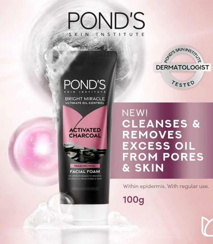 Ponds Face wash Activated Charcoal – 100g imported