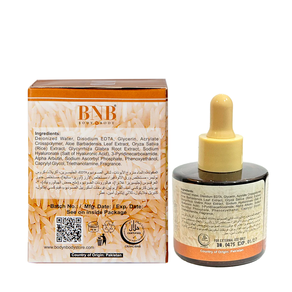 BNB Rice Extract Serum Brighten & Glow Booster - 30ml