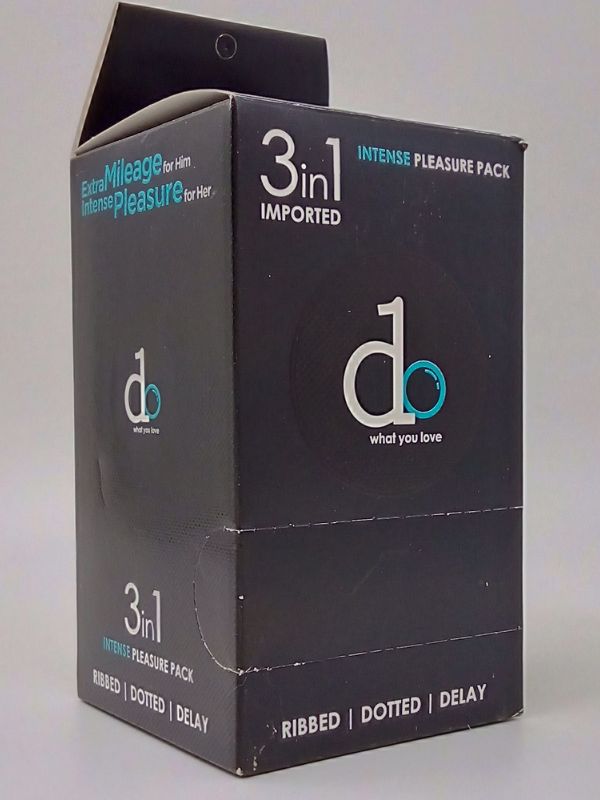 DO 3 in 1 Condoms Pack - 6 x 3 Ribbed Dotted Delay Condoms