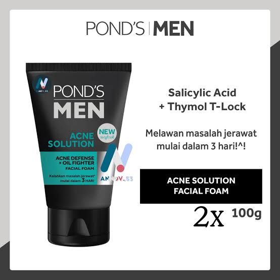 Pond's Men Acne Solution Acne Defense + Oil Fighter Facial Foam 100GM