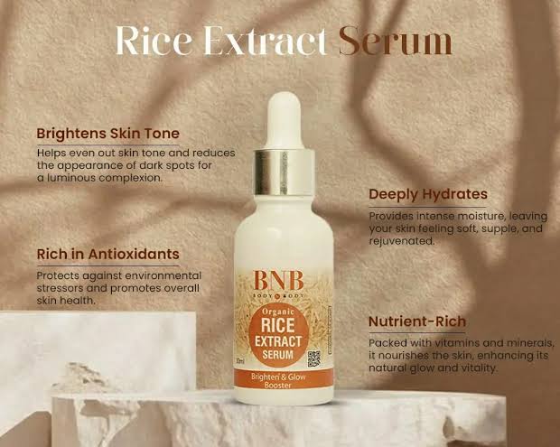 BNB Rice Extract Serum Brighten & Glow Booster - 30ml