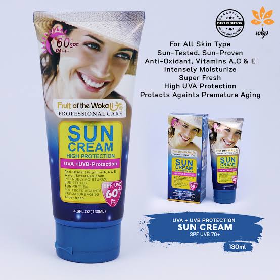 Fruit Of The Wokali Sun Cream High Protection 130ml SPF/UVB-60 |
