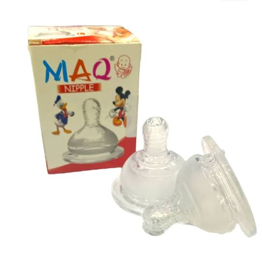 Pack Of 2 MAQ  Nipple Large Wide Neck Baby Feeder Pacifiers [Imported]