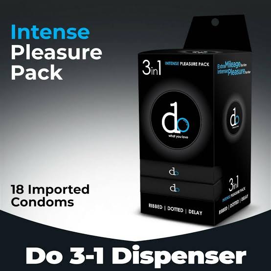 DO 3 in 1 Condoms Pack - 6 x 3 Ribbed Dotted Delay Condoms